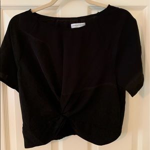 new with tags cropped shirt with knot in front